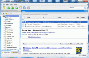 Email viewer software screen shot.