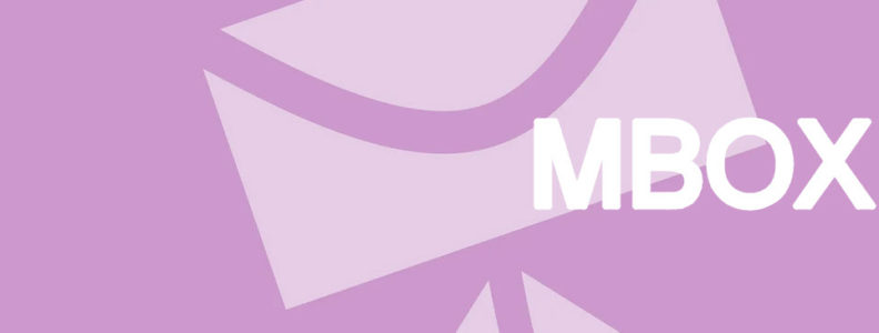 Mbox written over purple envelope.
