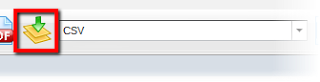 Picture shows the CSV export profile selected, and highlights the Start button.