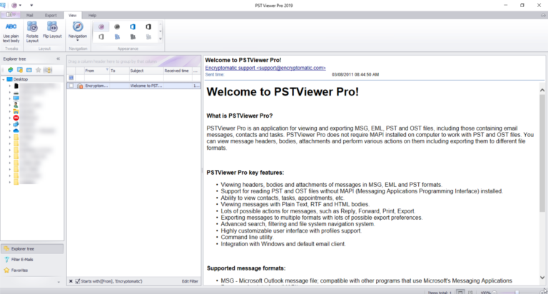 Rotating the Email Viewing Pane in Pst Viewer Pro Software – Viewer for ...